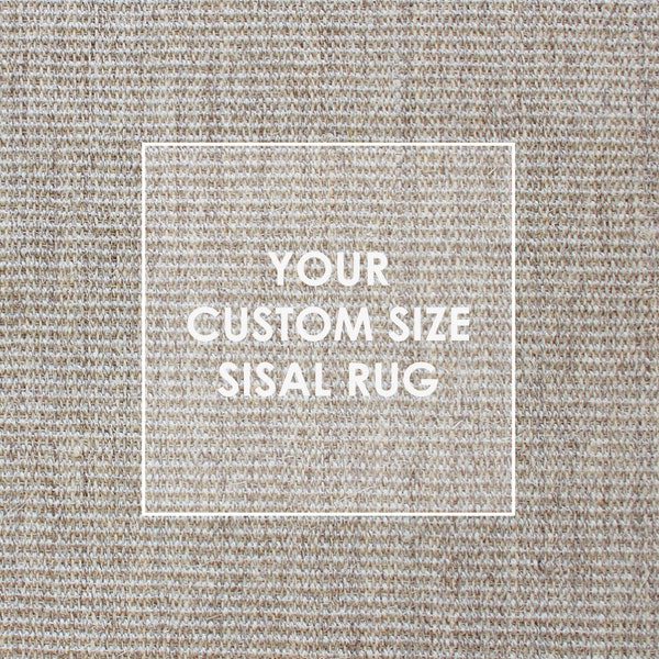 Sisal Rug. Your Custom Size. Sisal Handwoven Rug.Color to choose.Natural Fiber. Brahma Model.