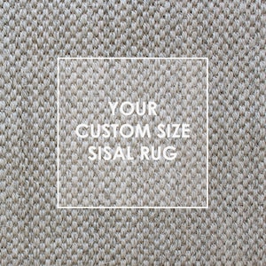 Sisal Rug - Custom Size Handwoven Natural Fiber Rug, Choose Your Color, Eco-Friendly Home Decor, Durable & Stylish