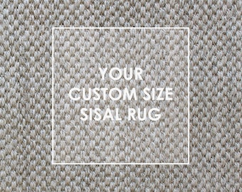 Alfombra de Sisal Hecha a Mano a Medida | Fibra Natural, Antideslizante y Ecológica | Elige tu Color | Duradera y Elegante