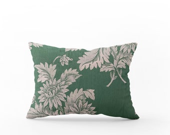 的枕头。古董枕头。古董cover 19th century.Green Farmhouse Decor Pillow.Antique Ticking Pillow.Decorative Throw Cover Cushion