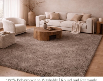 Fluffy Shag Area Rugs For Living Room Bedroom High Pile Extra Soft Several Color and Sizes