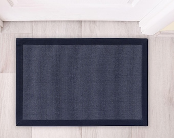 Blauwe deurmat | Welkomstmat voor entree en veranda, duurzame antislip deurmat voor thuis