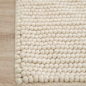 Chunky Wool Rug - Premium off White Scandinavian Design for Cozy Living ...