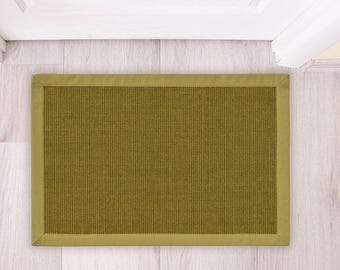 Groene sisal deurmat | Duurzame antislip welkomstmat voor entree en veranda, binnen en buiten