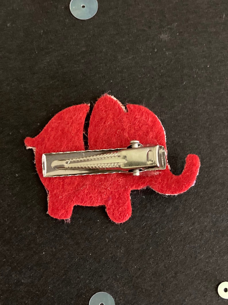 Elephant hair accessories Blue elephant Red elephant Floral Elephant Hair Clip