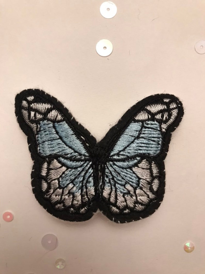 Vintage Style Small Gift Butterfly Jewelry Blue /& White Butterfly Brooch Pin