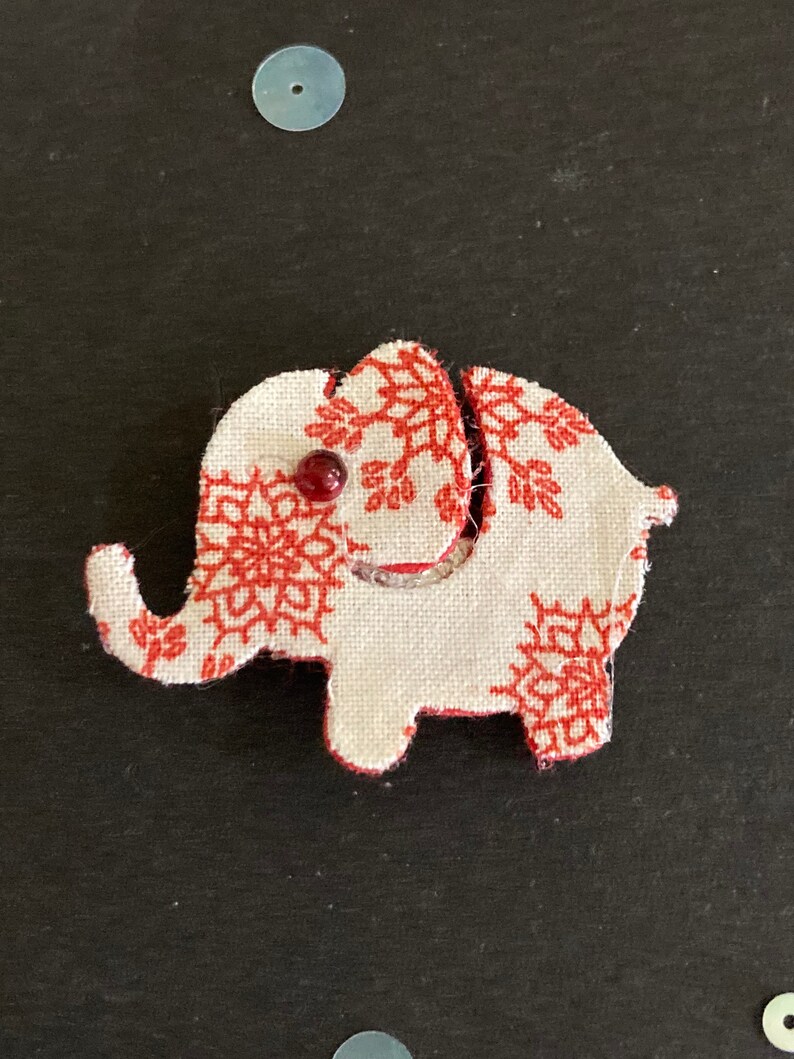 Elephant hair accessories Blue elephant Red elephant Floral Elephant Hair Clip