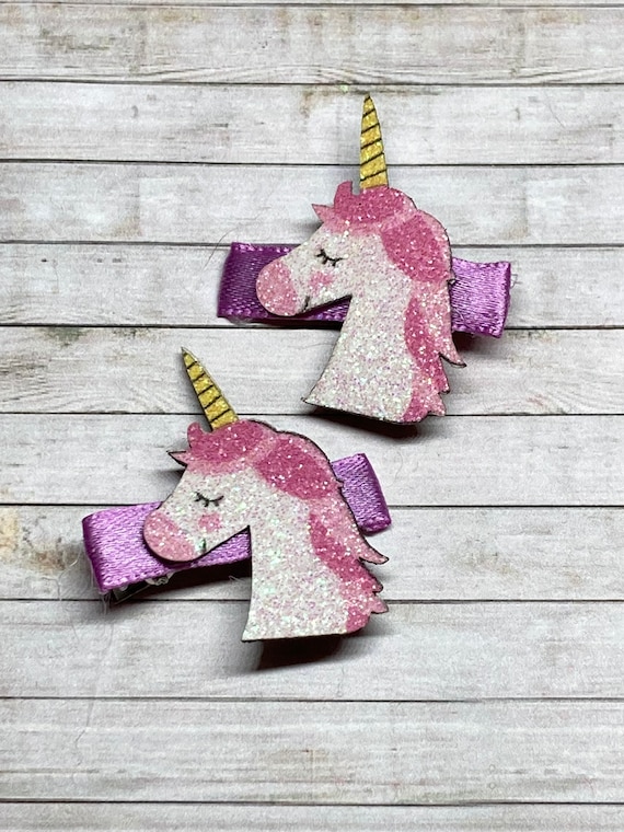 Glitter Unicorn Hairclips Glitter Unicorn Hairclips