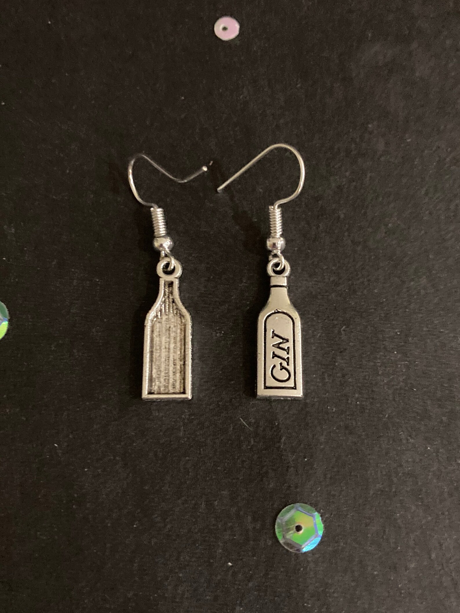 Gin Bottle Earrings Vintage Style Dangly Charm Earrings Gin Etsy UK