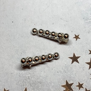 Silver Pearl Hair Clips, Mini Pearl Hair Accessory, Pearl Hair Barrettes, Party Hair Accessory