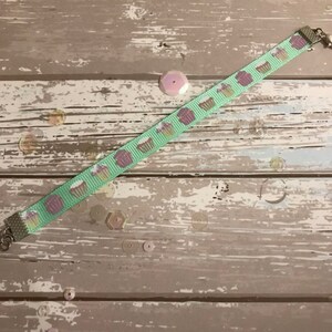 Bracelet ruban vert cupcake, joli ruban ruban cupcake chocolat et crème, bijoux cupcake image 4