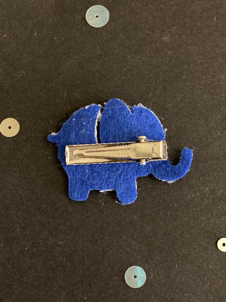 Elephant hair accessories Blue elephant Red elephant Floral Elephant Hair Clip