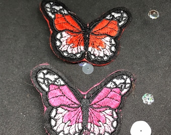 Pink Red Butterfly Hair Clip, Butterfly hair accessories, Statement Hair Clip