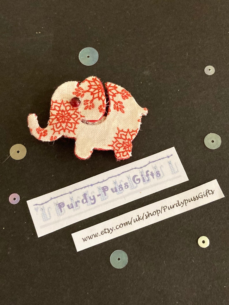 Elephant hair accessories Blue elephant Red elephant Floral Elephant Hair Clip