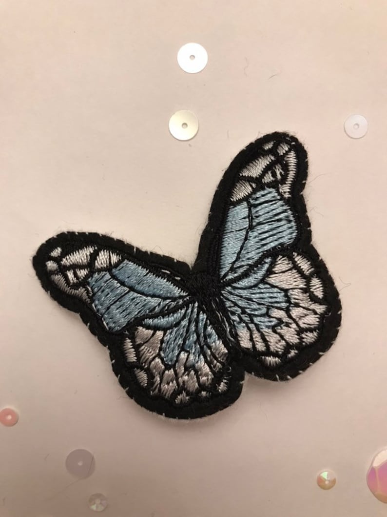 Vintage Style Small Gift Butterfly Jewelry Blue /& White Butterfly Brooch Pin