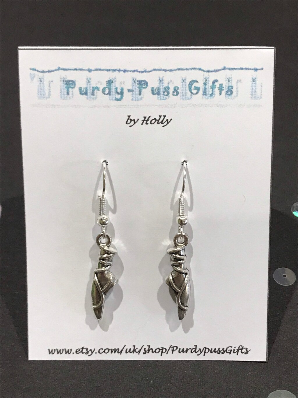 Katy Craig Orecchini A Forma Di Scarpetta Da Ballo In Argento Sterling Con Cristalli - Regalo Per Ballerine