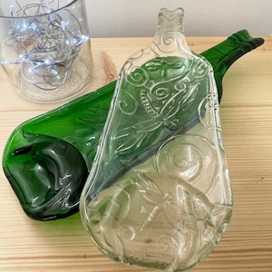 Upcycled Wine Bottle Platter: Glass Nibbles Tray, New Home Gift