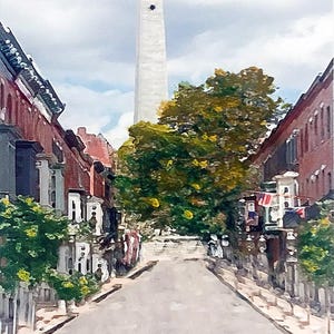 Monument Ave., Charlestown-limited edition print