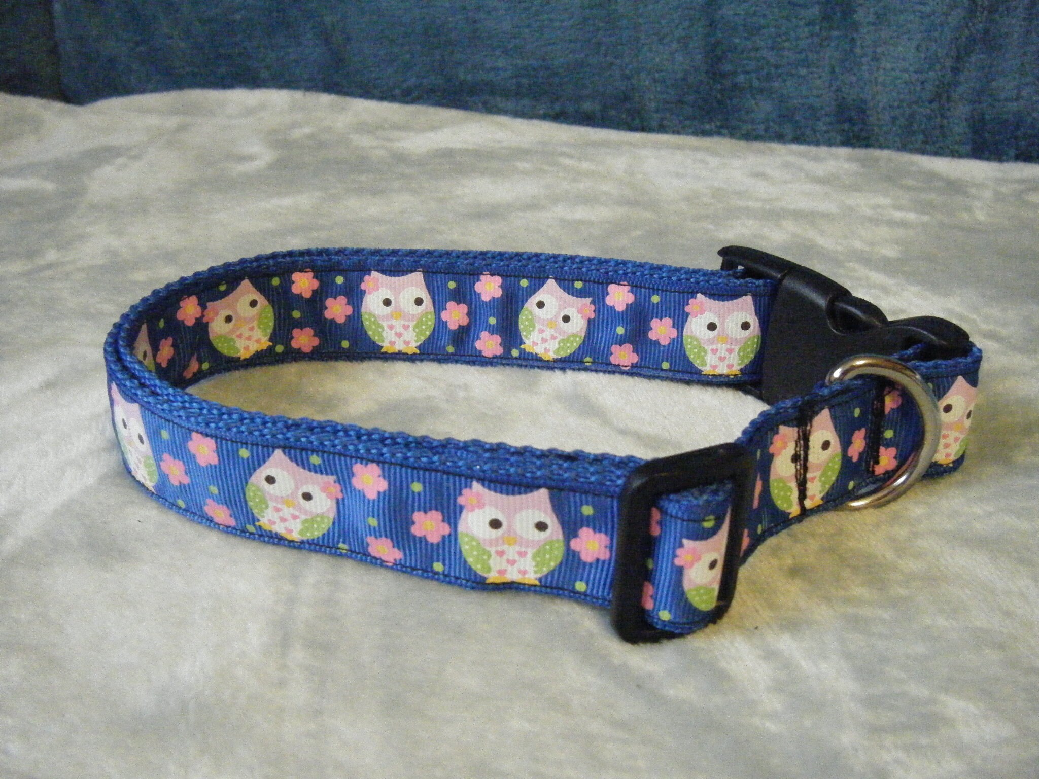 Skull and Bones Dog or Cat Collar for Pets Size Large 1 Wide and 15-25 Long by Oh My Pawd 