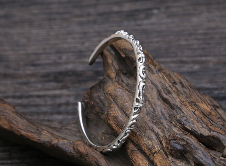 Chrome Hearts Open Cuff Solid Sterling Silver Bracelet