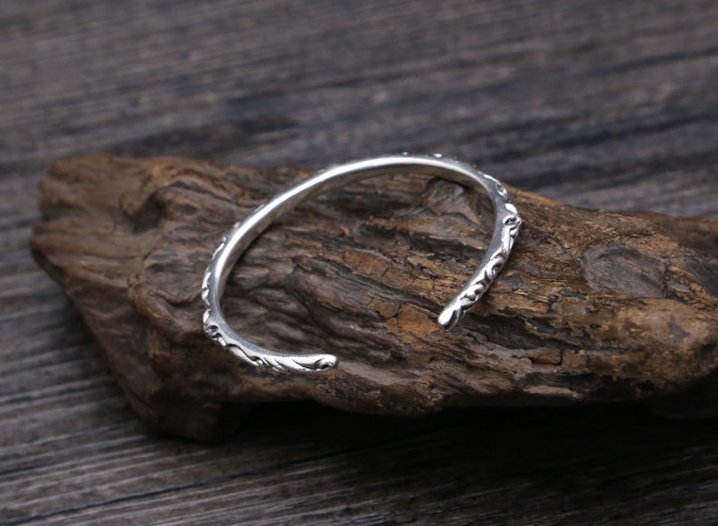 Chrome Hearts Open Cuff Solid Sterling Silver Bracelet