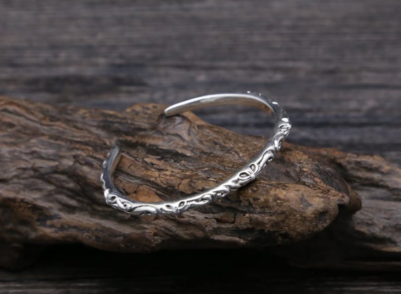 Chrome Hearts Open Cuff Solid Sterling Silver Bracelet