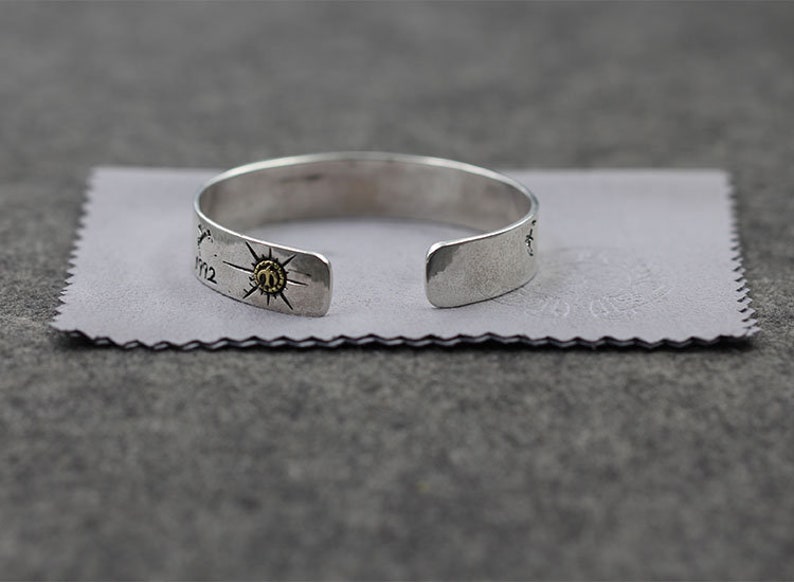 Personalize Bracelet,Gift for him Vintage Bracelet Sterling Silver Bird Bracelet,Silver Bracelet Rustic Bracelet