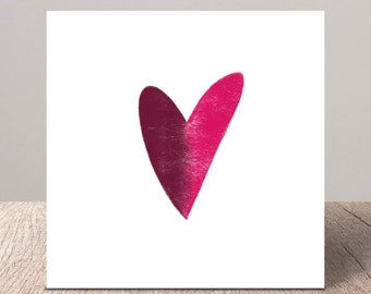 Heart Greeting Card | Love Valentines Anniversary Card | Handmade UK Husband Wife Boy Girlfriend