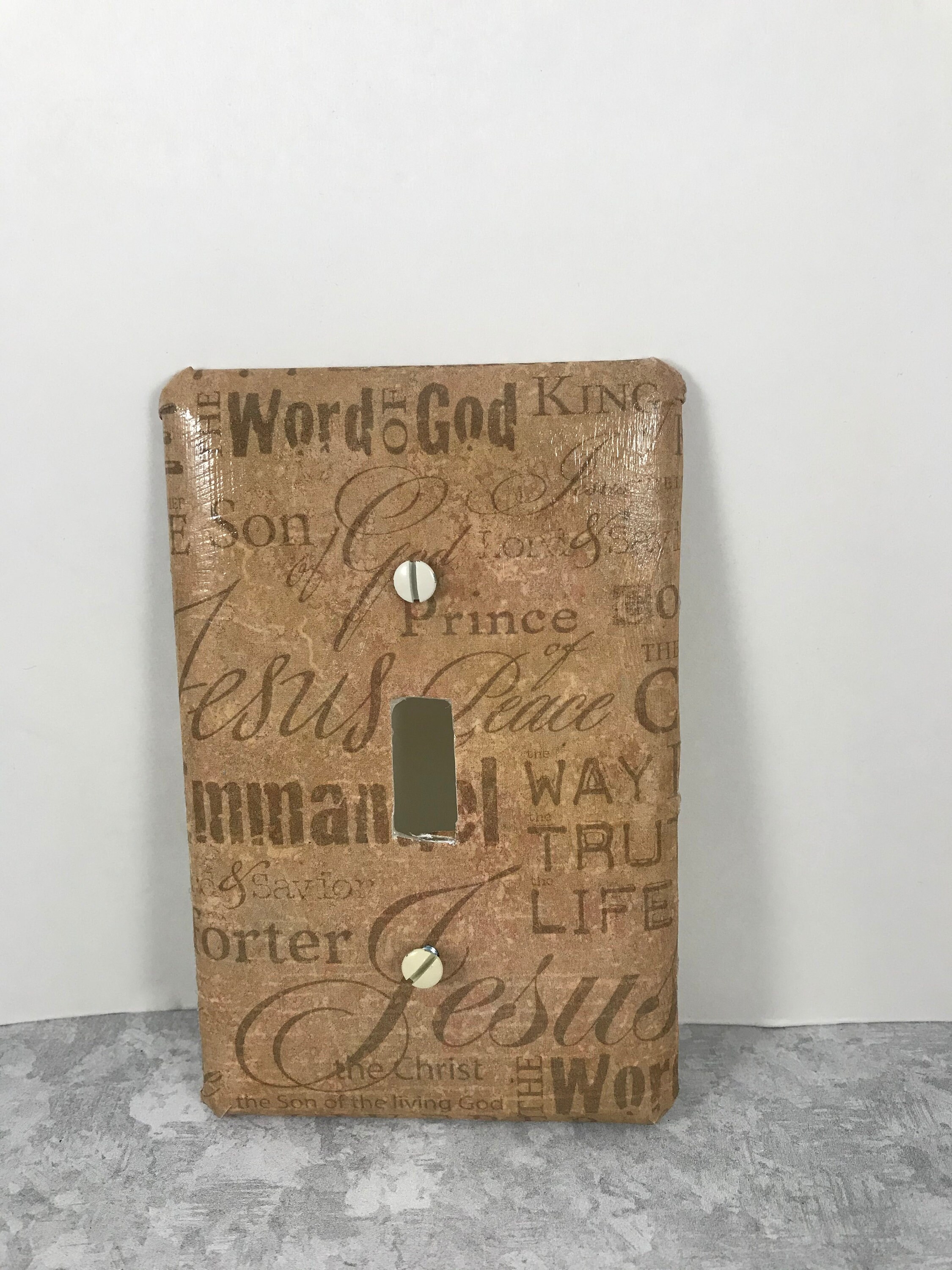 Christian Light Switch Covers Brown Etsy UK