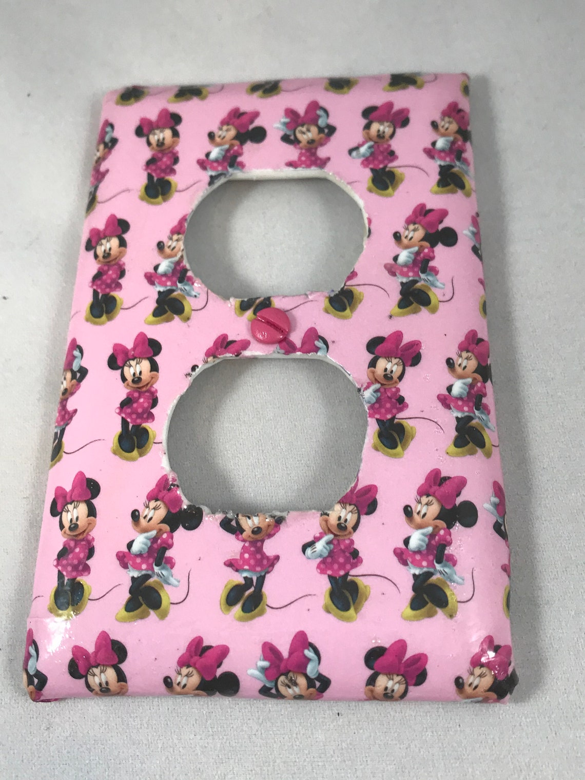 Pink Minnie Mouse Light Switch Cover Outlet Plates Etsy Australia