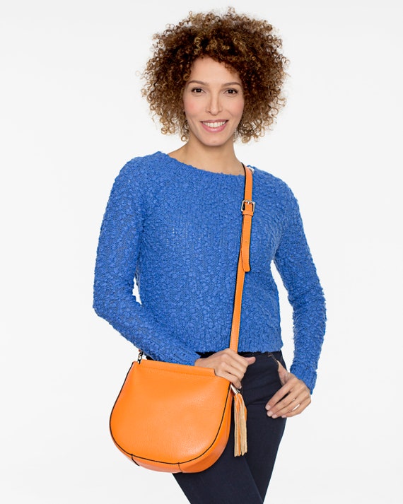 MASSIMA Bolso cruzado piel italiano para mujer. - España