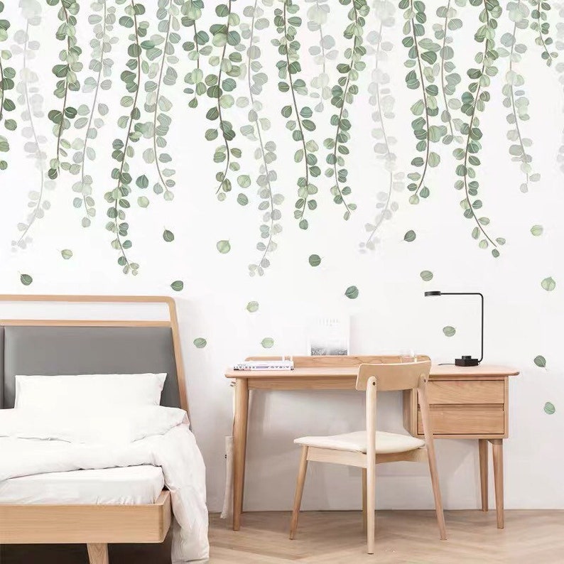 Green Wall Sticker wall decal plants wall decalsucculent Etsy