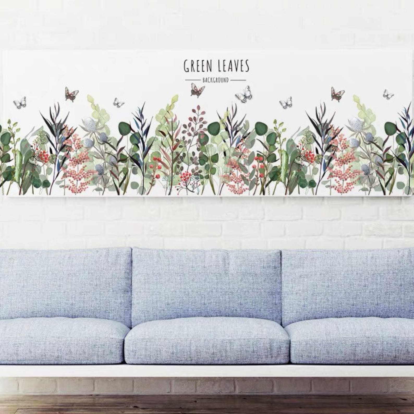 Green Wall Sticker wall decal plants wall decalsucculent Etsy