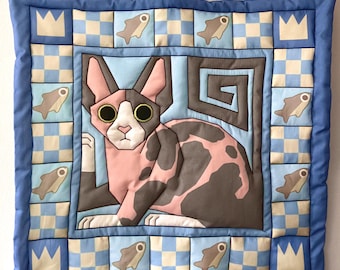Custom Pet Portrait Quilted Wall Hanging