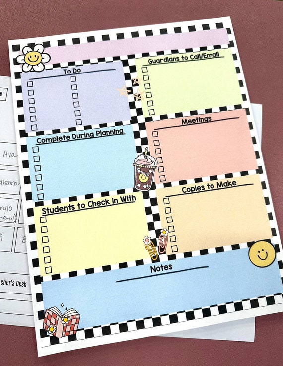 Digital Download- Teacher Notepad To Do List | Printable Checklist | Classroom Resources | Teacher Resources | Classroom To Do List