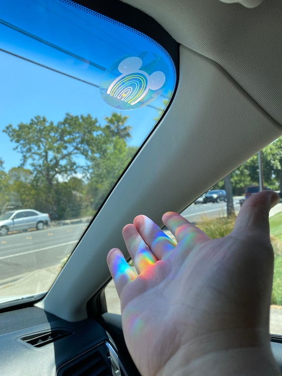 SUN CATCHER Mouse Ears Rainbow Sticker for Window Mouse Sun Catcher Car Sun  Catcher Sun Catcher Rainbow Sun Catcher Sticker 