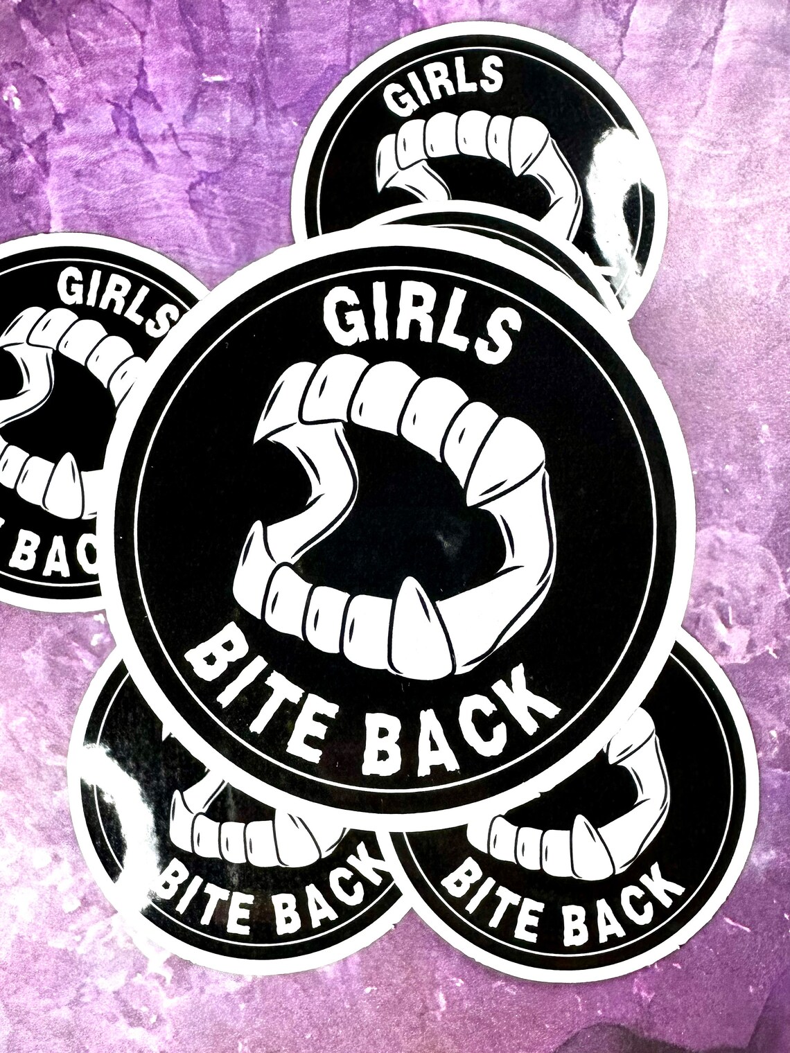 Bite Work Sticker Girls Bite Back Sticker | Vampire Teeth Sticker | Fun Stickers | Girls ...