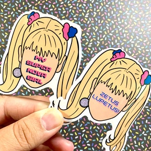 Set van 2 stickers voor Zetus Lupetus en Super Nova Girl | Zenon-meisje van de 21e eeuw | Vinylsticker: