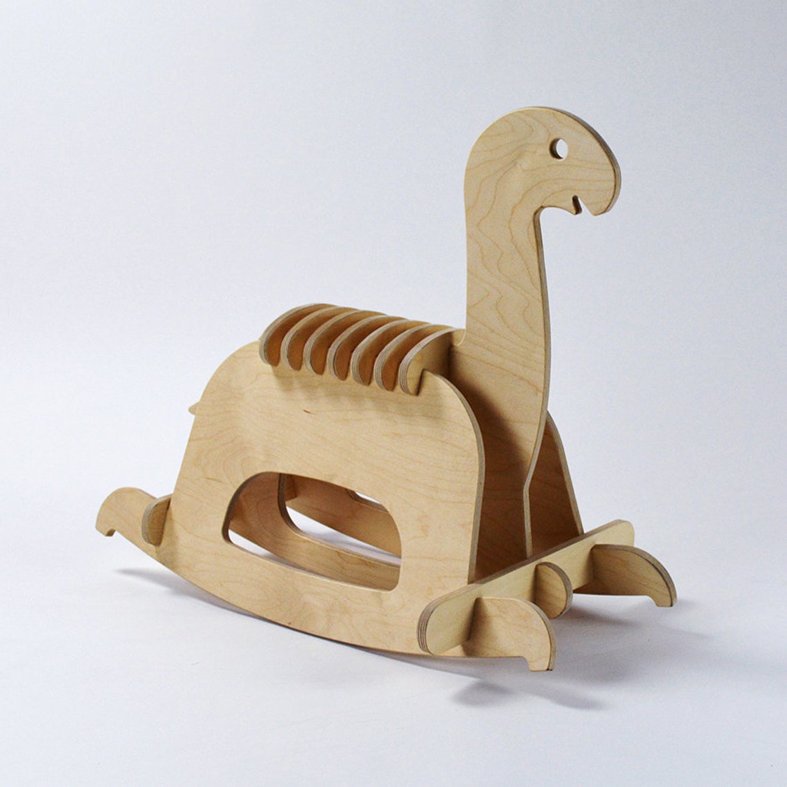 Modern Rocking Dinosaur, Take on Rocking Horse, Wooden Rocker, Ride on