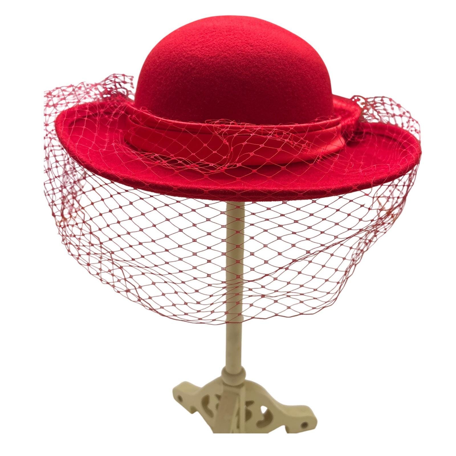 Rusty Red Wool Church Dress Hat Gorgeous Red Wool Church/ Dress Hat by | Mercari main image 4