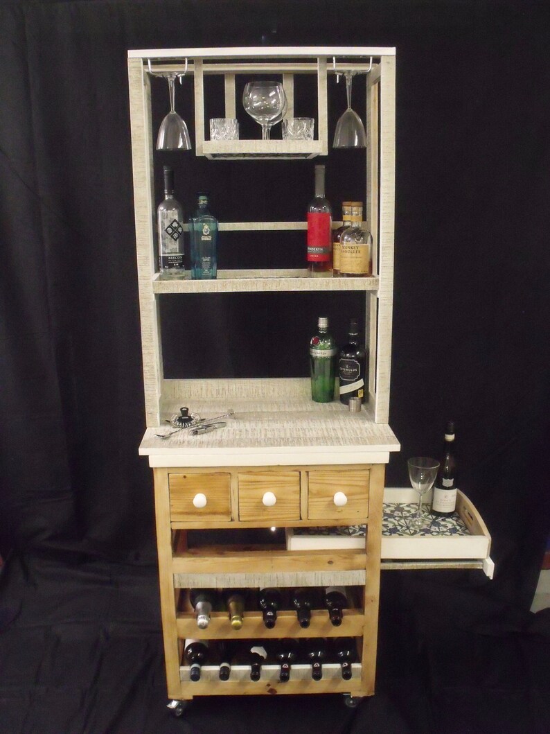 Bar Drinks Unit With Integral Wine Rack Etsy