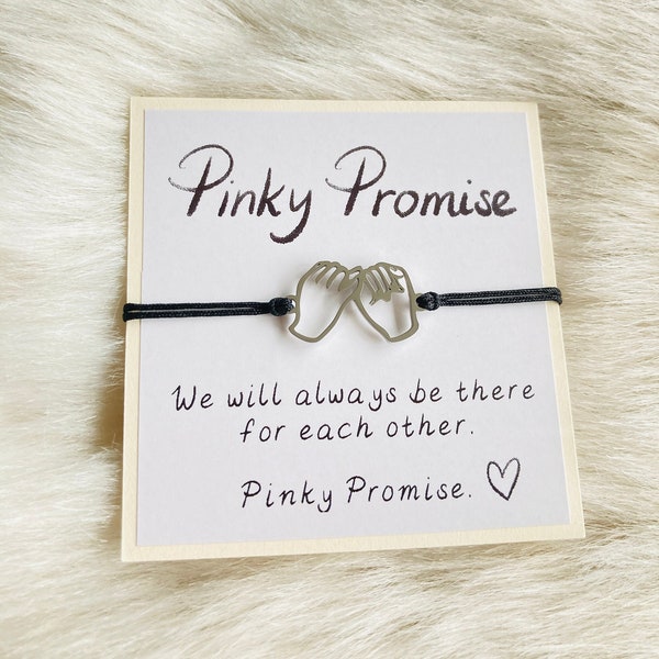 Bracciale Pinky Promise, braccialetto macrame, braccialetto bff, braccialetto di amicizia, braccialetto piccola promessa, piccola promessa