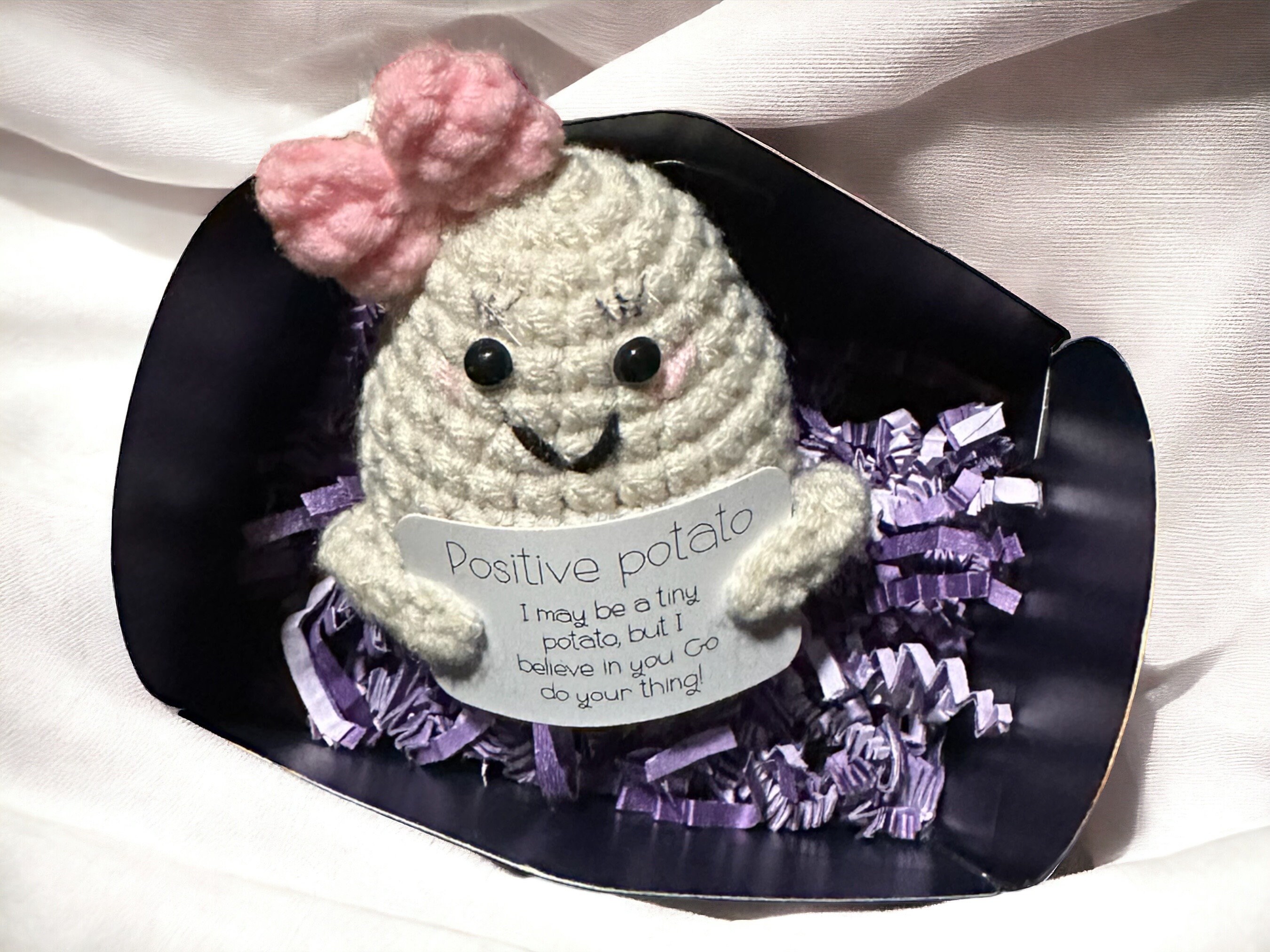Crochet Positive Girl Potato Gift Box Positive Potato Paper Envelope