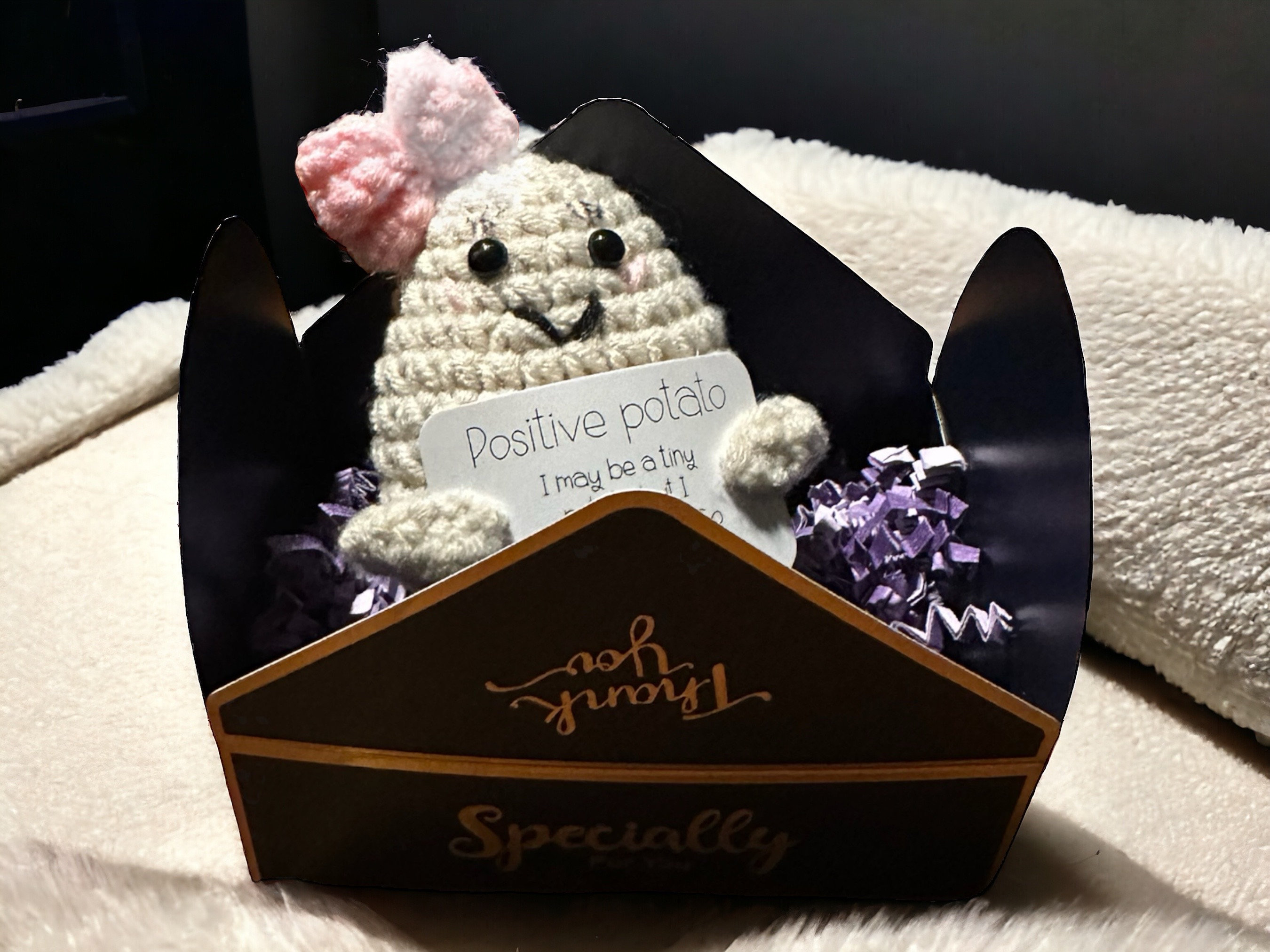 Crochet Positive Girl Potato Gift Box Positive Potato Paper Envelope