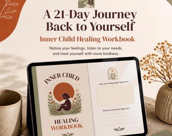21-Day Guided Journal for Emotional Healing, Shadow Work, Self-Love, Inner Child Reflection, Self-Discovery