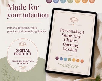 Personalized Same-Day Chakra Opening Session | Spiritual Reflection Guide | Chakra Reading & Meditation