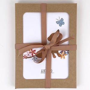 Set di biglietti d'auguri per cane bassotto / 4 biglietti d'auguri vuoti A6 / Set di biglietti per amante del bassotto / Design Linda Fox