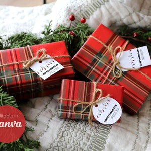 Christmas Gift Tags in Canva| Printable Gift Tags| Holiday Gift Tag
