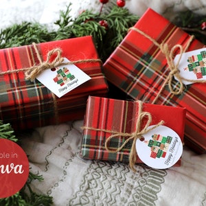Christmas Happy Holidays Gift Tag | Printable Holiday Gift Tags | Personalized Christmas Gift Tag