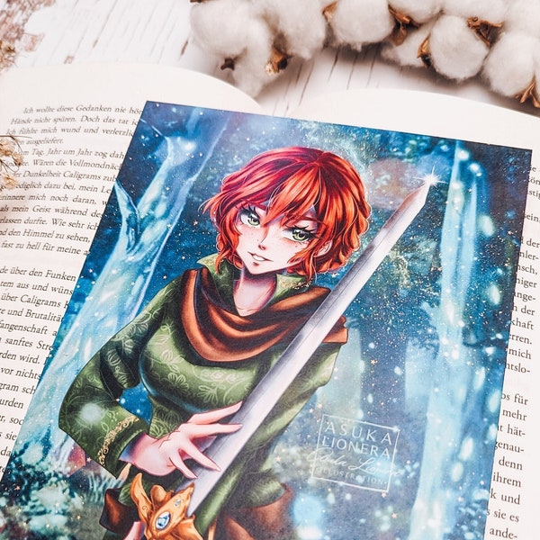 Print "Delmira" | Moonlight Sword | Asuka Lionera | Reader Gift | Book Lover Gift | Book Illustration | Book Art | Book Merch